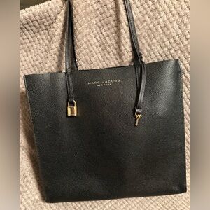 Marc Jacobs Black Tote with Gold Accents